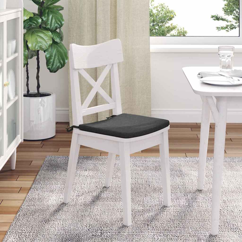 Cuscini per Seduta 4 pcs Grigio scuro 40 x 40 x 3 cm