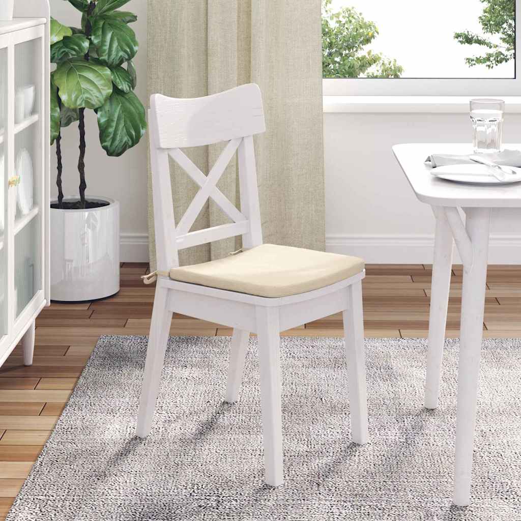Cuscini per Seduta 4 pcs Crema 40 x 40 x 3 cm Tessuto in Cords