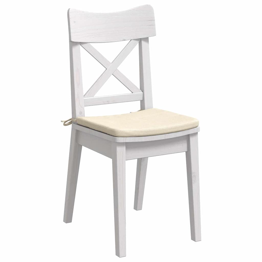 Cuscini per Seduta 4 pcs Crema 40 x 40 x 3 cm Tessuto in Cords