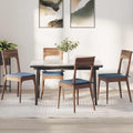 Cuscini per Seduta 4 pcs Blu 40 x 40 x 3 cm Tessuto in Cords