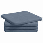 Cuscini per Seduta 4 pcs Blu 40 x 40 x 3 cm Tessuto in Cords