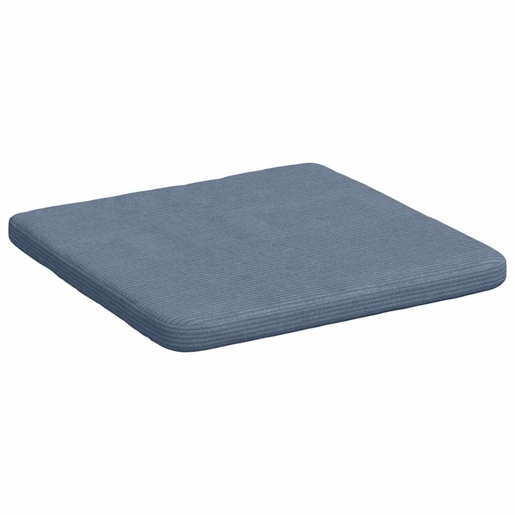 Cuscini per Seduta 4 pcs Blu 40 x 40 x 3 cm Tessuto in Cords