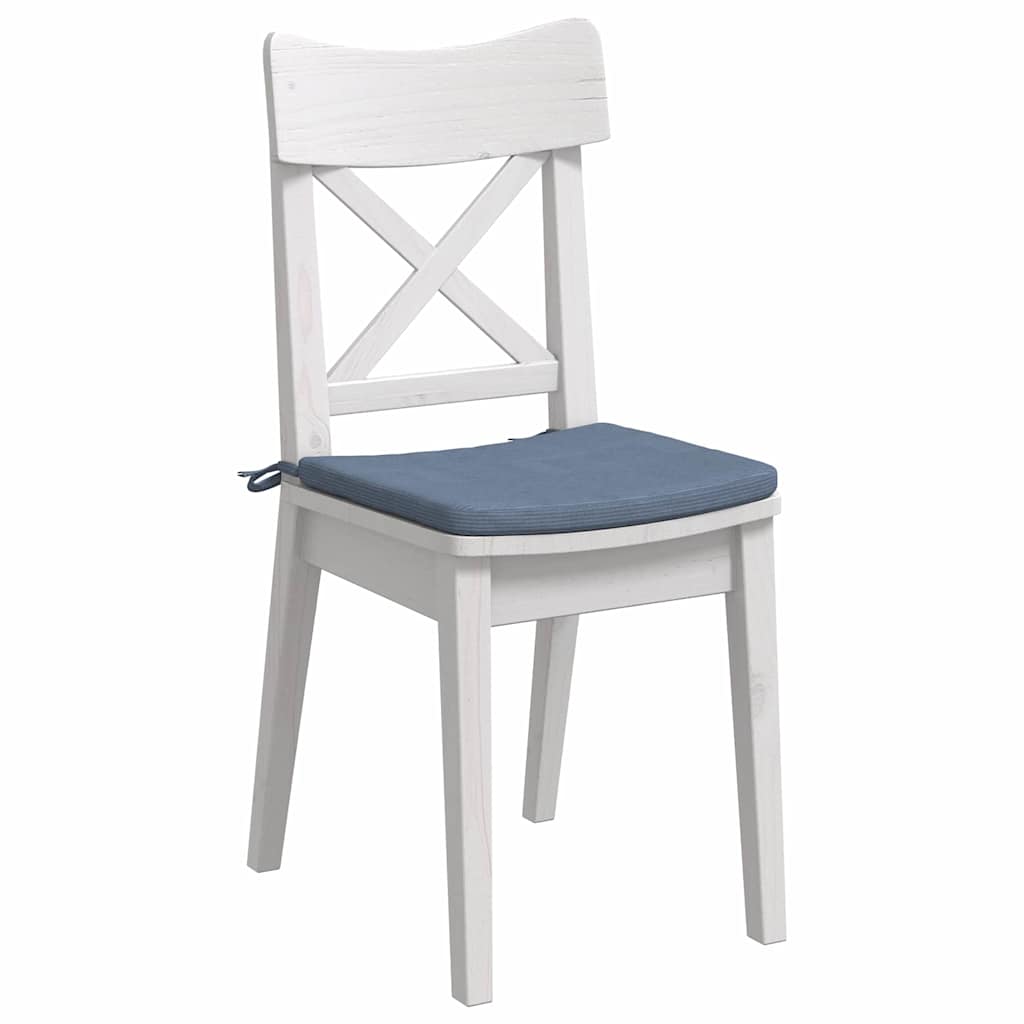 Cuscini per Seduta 4 pcs Blu 40 x 40 x 3 cm Tessuto in Cords