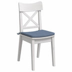 Cuscini per Seduta 4 pcs Blu 40 x 40 x 3 cm Tessuto in Cords