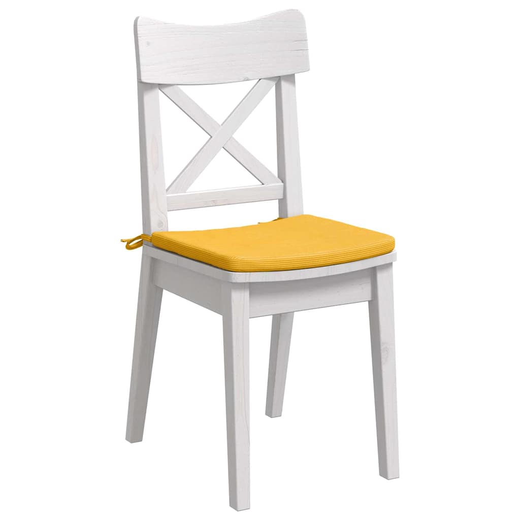 Cuscini per Seduta 4 pcs Giallo Chiaro 40 x 40 x 3 cm