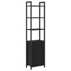 Armadio per Libri Rovere Nero 40 x 24 x 161 cm