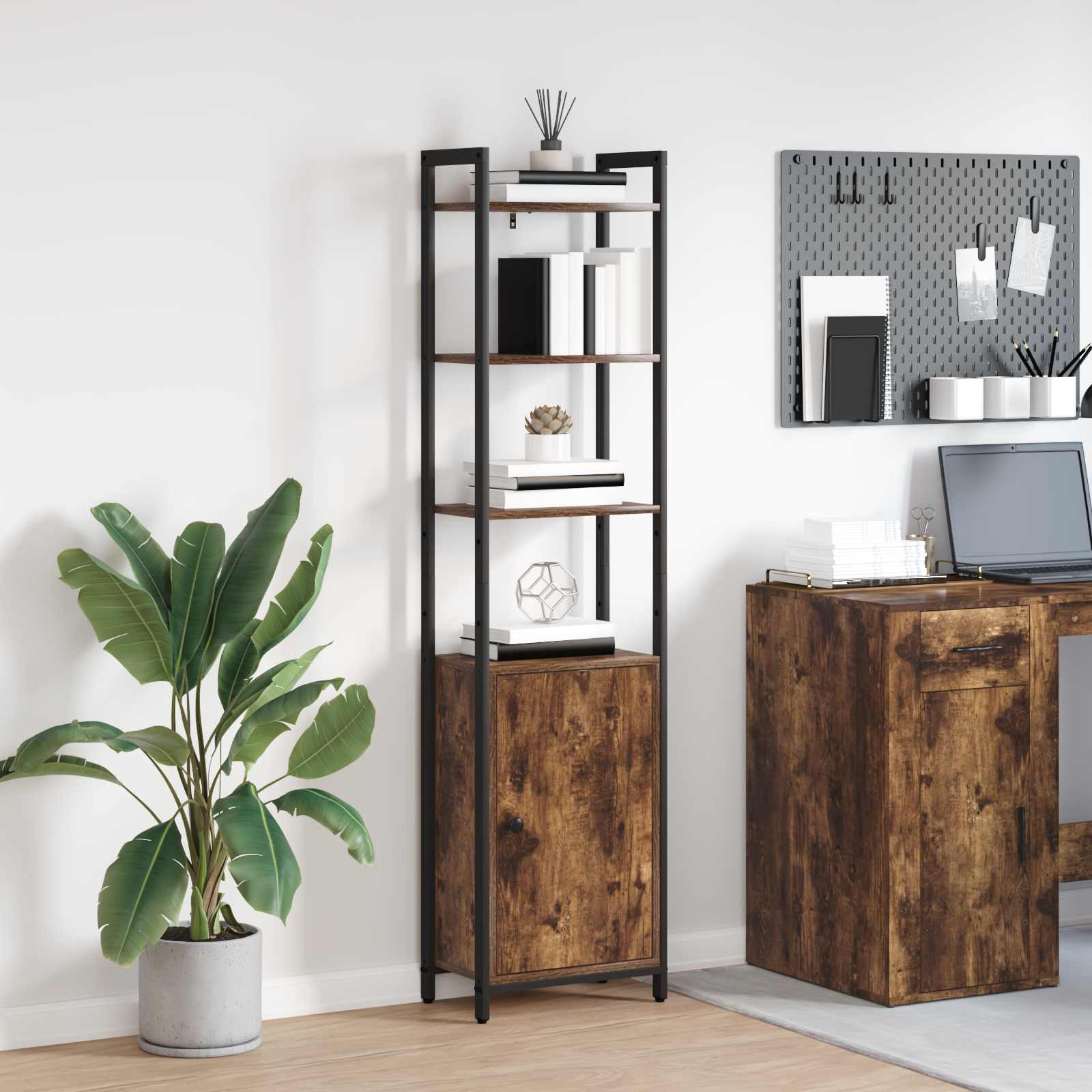 Armadio per Libri Rovere fumé