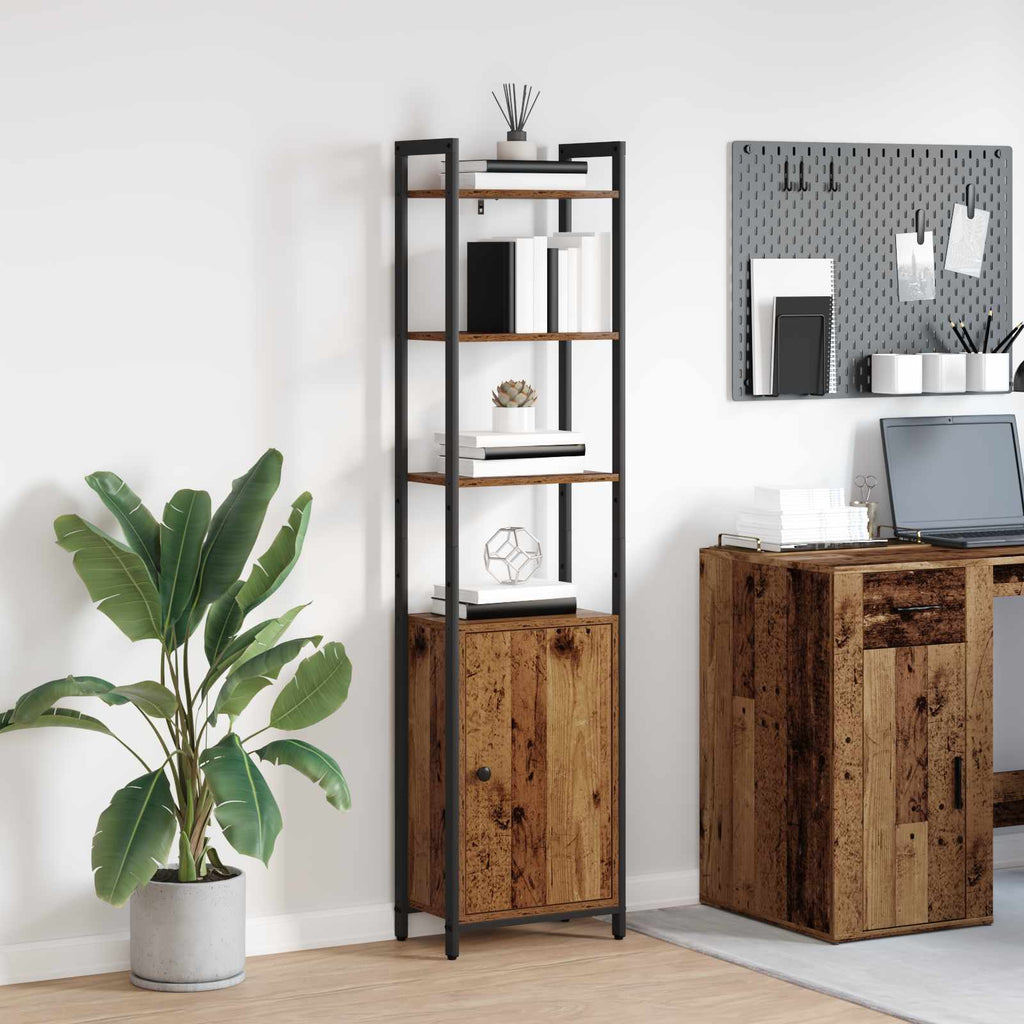 Armadio per Libri Legno vecchio 40 x 24 x 161 cm