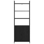 Armadio per Libri Rovere Nero 60 x 24 x 161 cm
