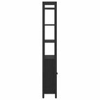 Armadio per Libri Rovere Nero 60 x 24 x 161 cm