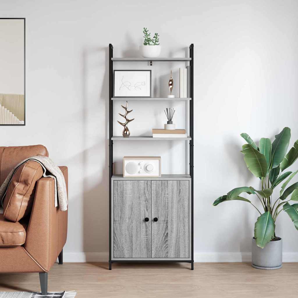 Armadio per Libri Grigio Sonoma 60 x 24 x 161 cm