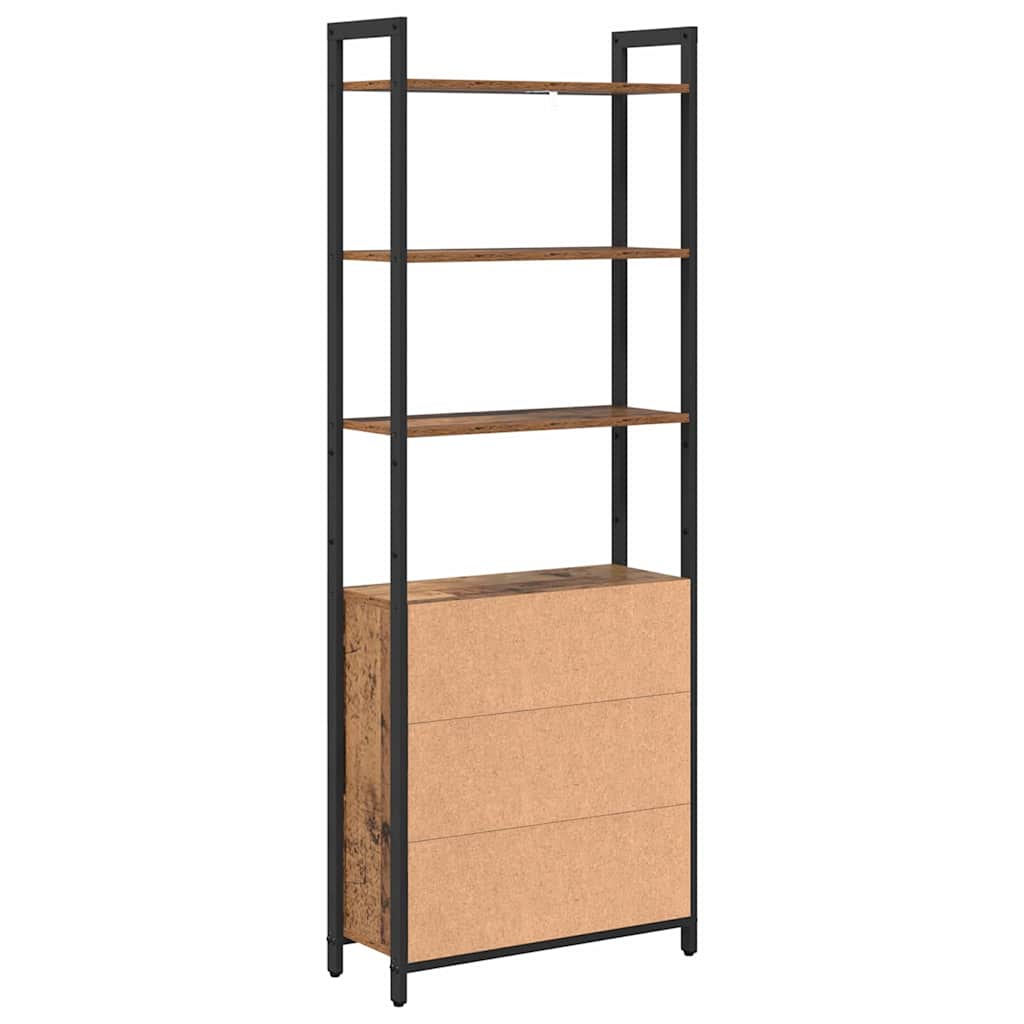 Armadio per Libri Legno vecchio 60 x 24 x 161 cm