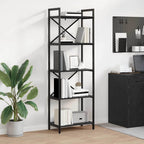 Libreria Rovere Nero 56 x 34 x 171 cm Legno multistrato