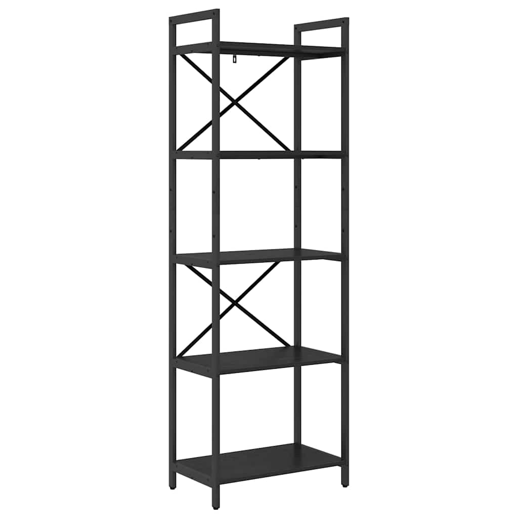 Libreria Rovere Nero 56 x 34 x 171 cm Legno multistrato