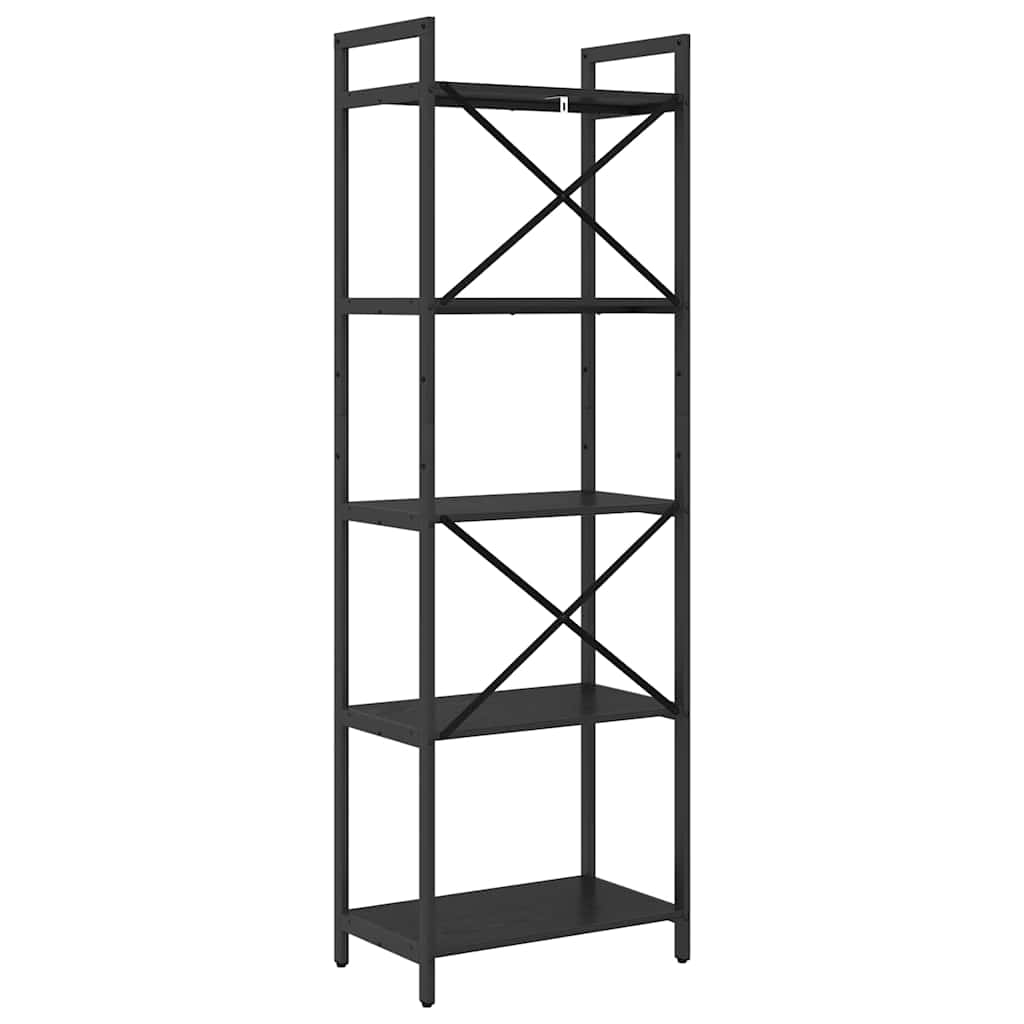 Libreria Rovere Nero 56 x 34 x 171 cm Legno multistrato
