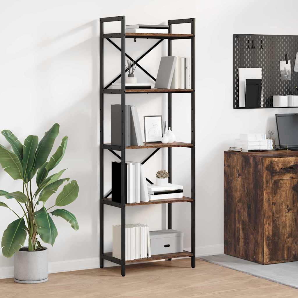Libreria Rovere fumé 56 x 34 x 171 cm Legno multistrato