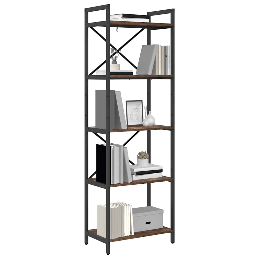 Libreria Rovere fumé 56 x 34 x 171 cm Legno multistrato