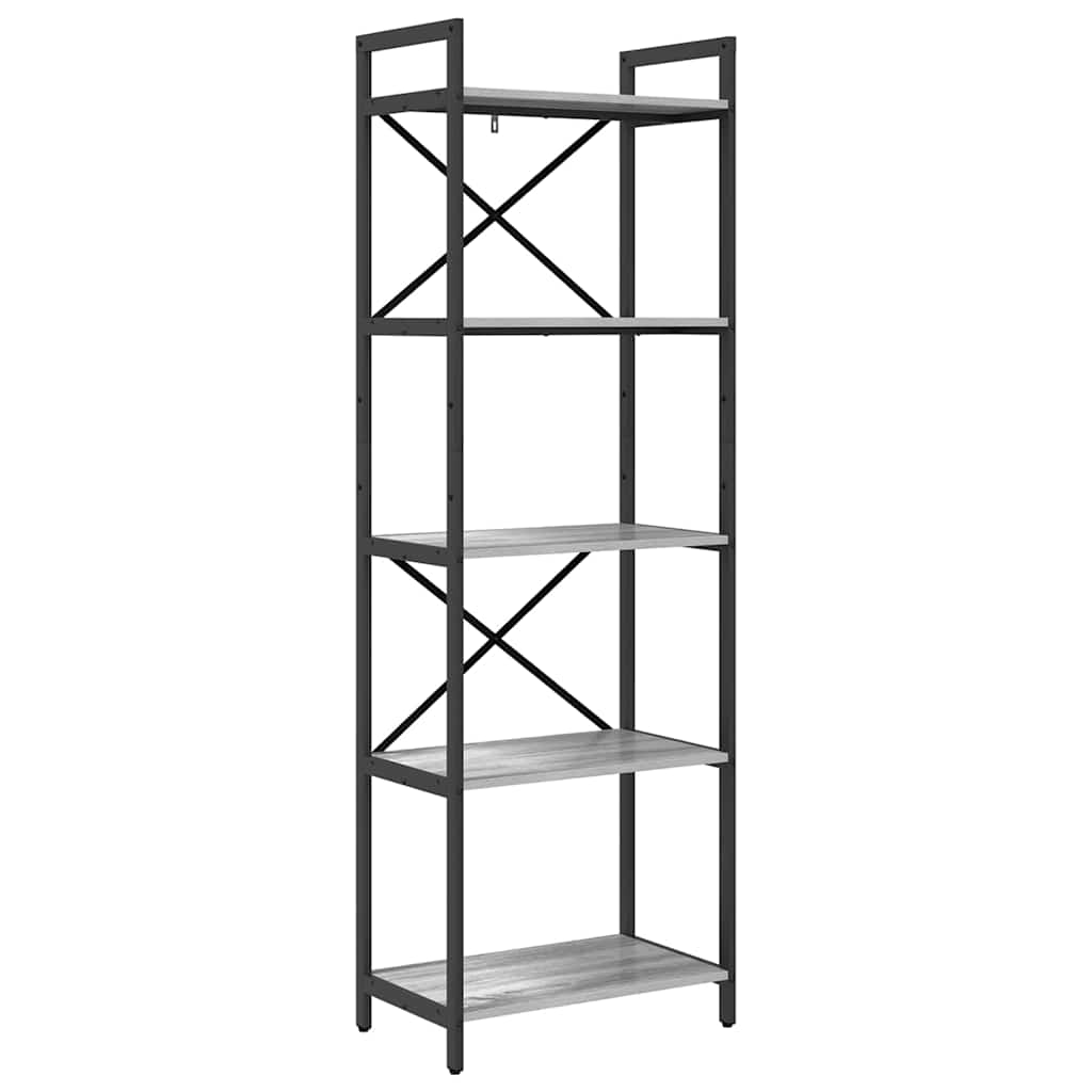 Libreria Grigio Sonoma 56 x 34 x 171 cm Legno multistrato