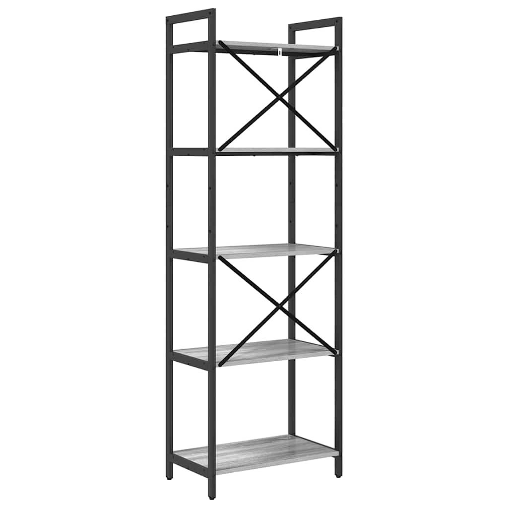 Libreria Grigio Sonoma 56 x 34 x 171 cm Legno multistrato