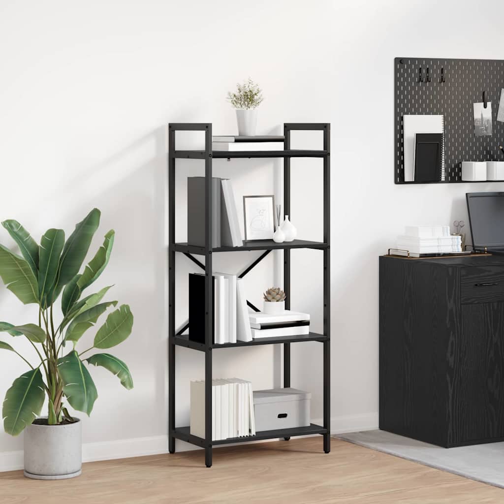 Libreria Rovere Nero 56 x 34 x 133,5 cm Legno multistrato