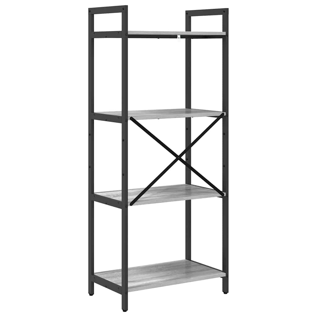 Libreria Grigio Sonoma 56 x 34 x 133,5 cm Legno multistrato
