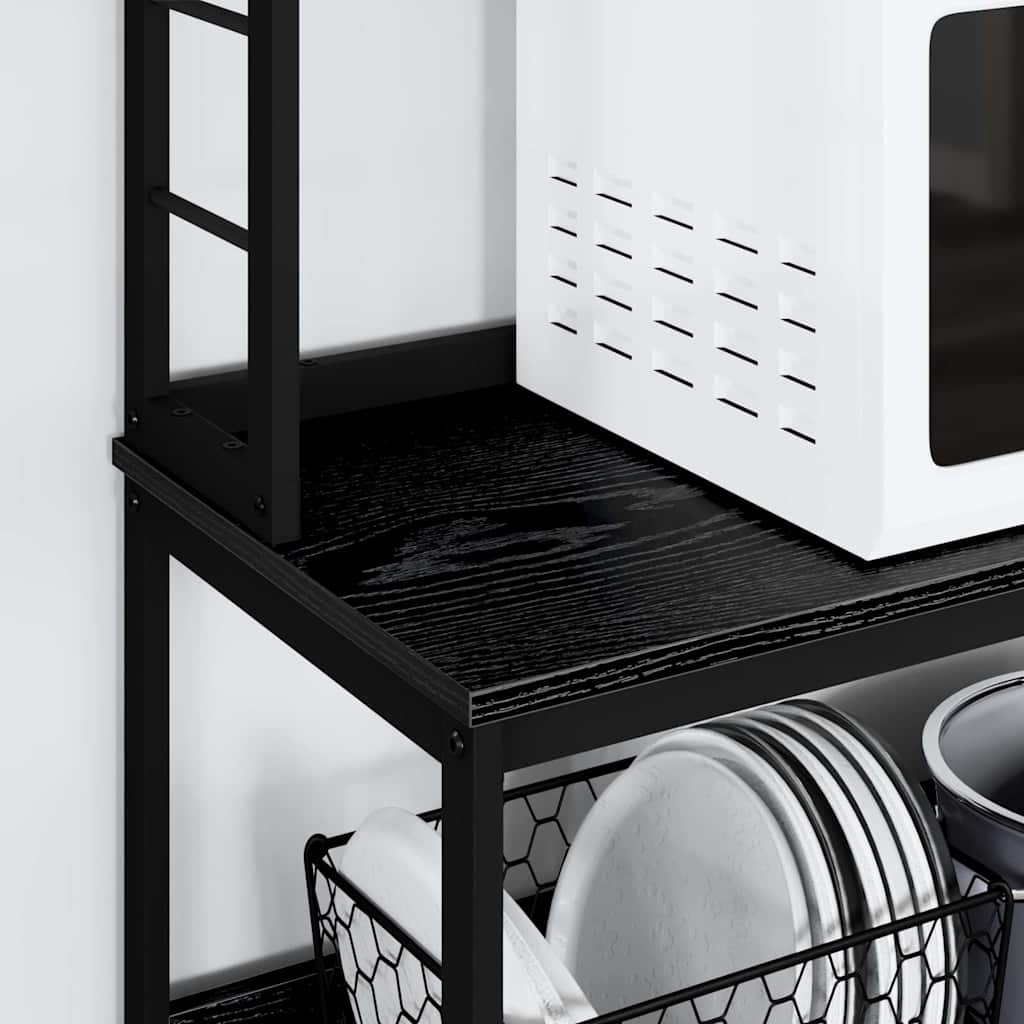 Mensola da cucina Rovere Nero 60 x 40 x 168 cm