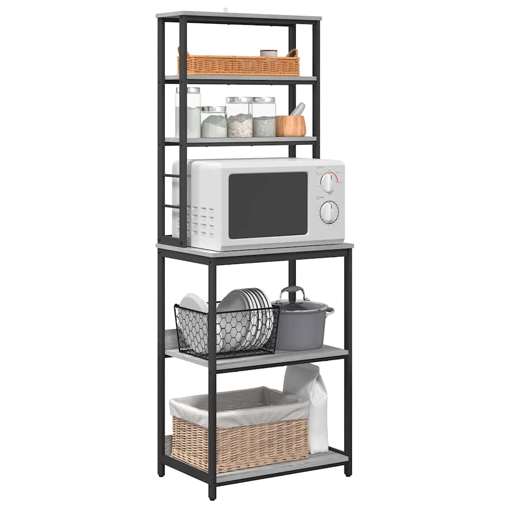 Mensola da cucina Grigio Sonoma 60 x 40 x 168 cm