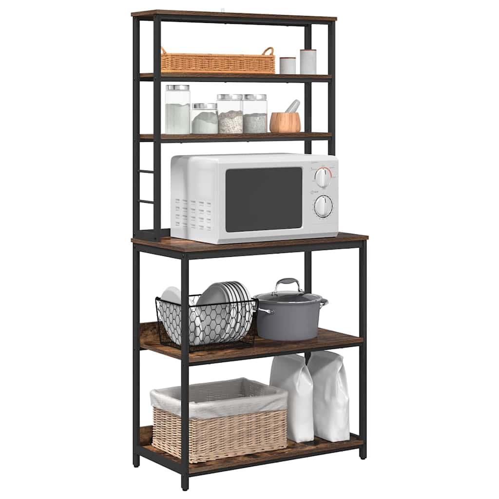 Mensola da cucina Rovere fumé 80 x 40 x 168 cm