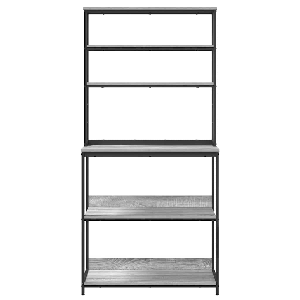 Mensola da cucina Grigio Sonoma 80 x 40 x 168 cm