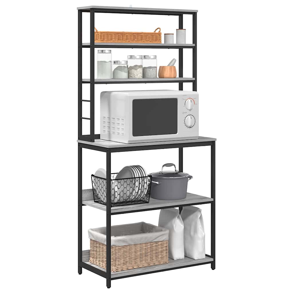 Mensola da cucina Grigio Sonoma 80 x 40 x 168 cm