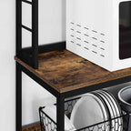 Mensola da cucina Rovere fumé 100 x 40 x 168 cm