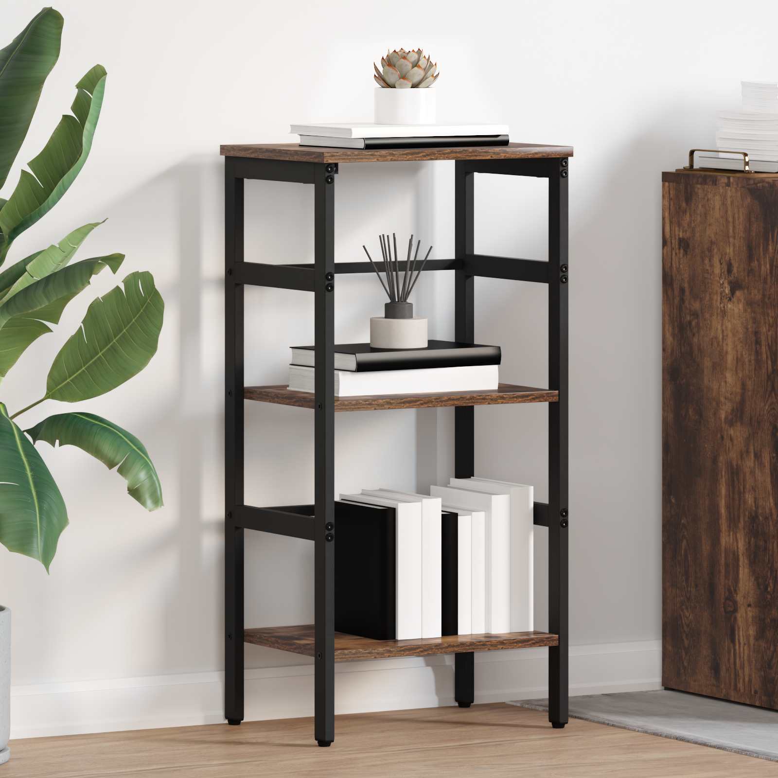 Libreria Rovere fumé 40 x 29,5 x 81 cm Legno multistrato