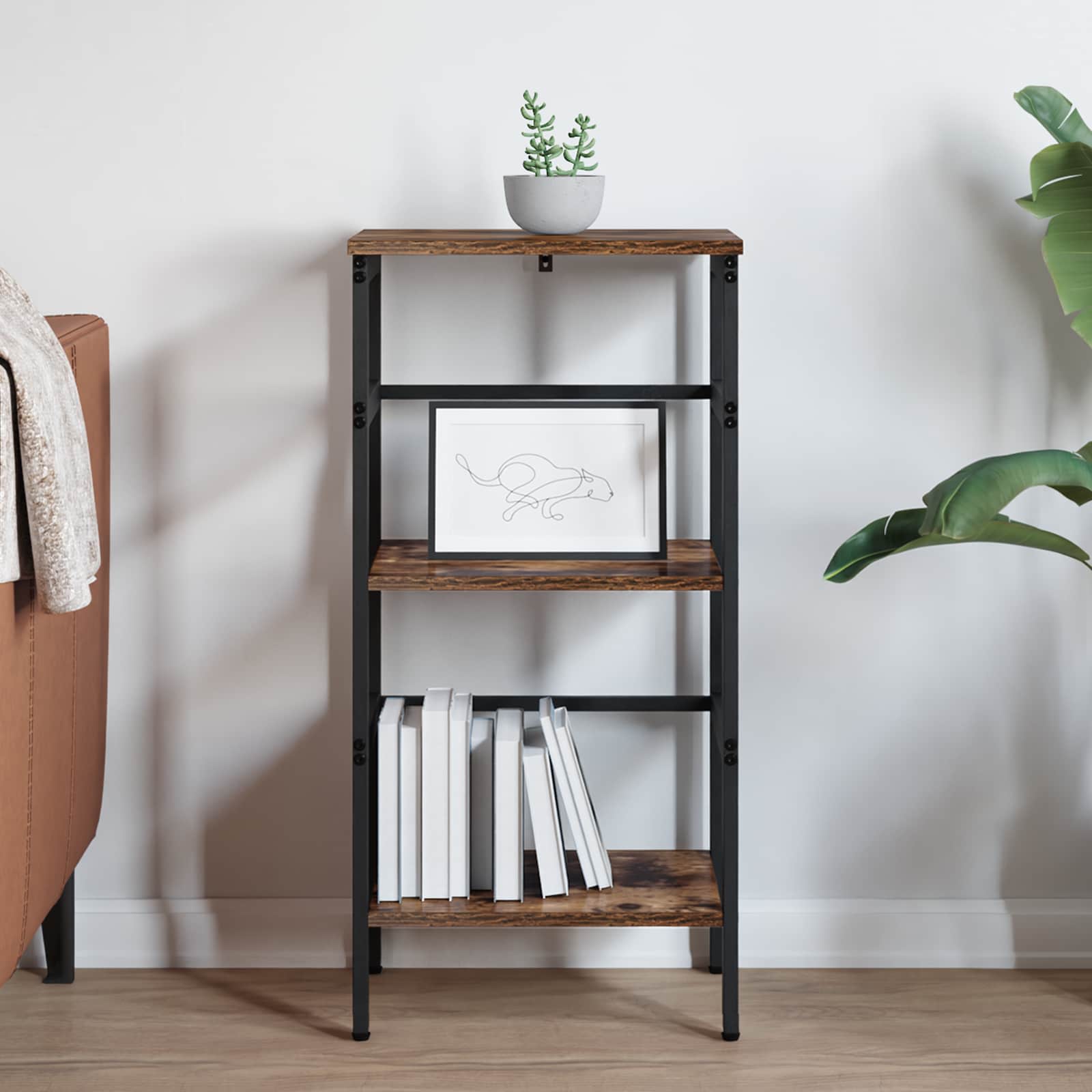 Libreria Rovere fumé 40 x 29,5 x 81 cm Legno multistrato