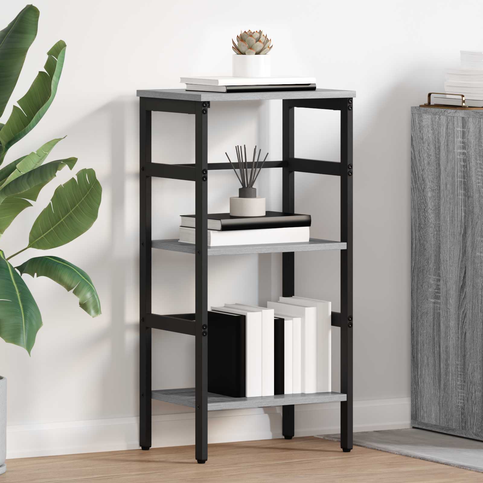 Libreria Grigio Sonoma 40 x 29,5 x 81 cm Legno multistrato
