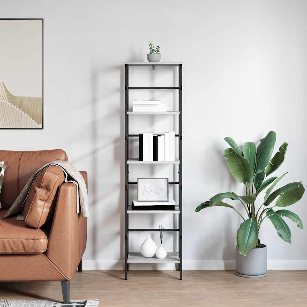 Libreria Grigio Sonoma 40 x 29,5 x 149 cm Legno multistrato