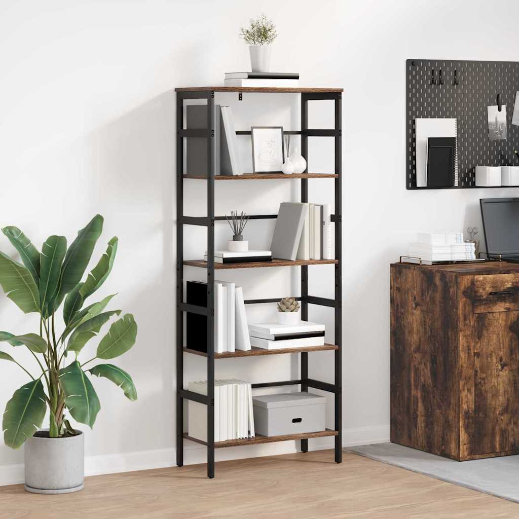Libreria Rovere fumé 60 x 29,5 x 149 cm Legno multistrato