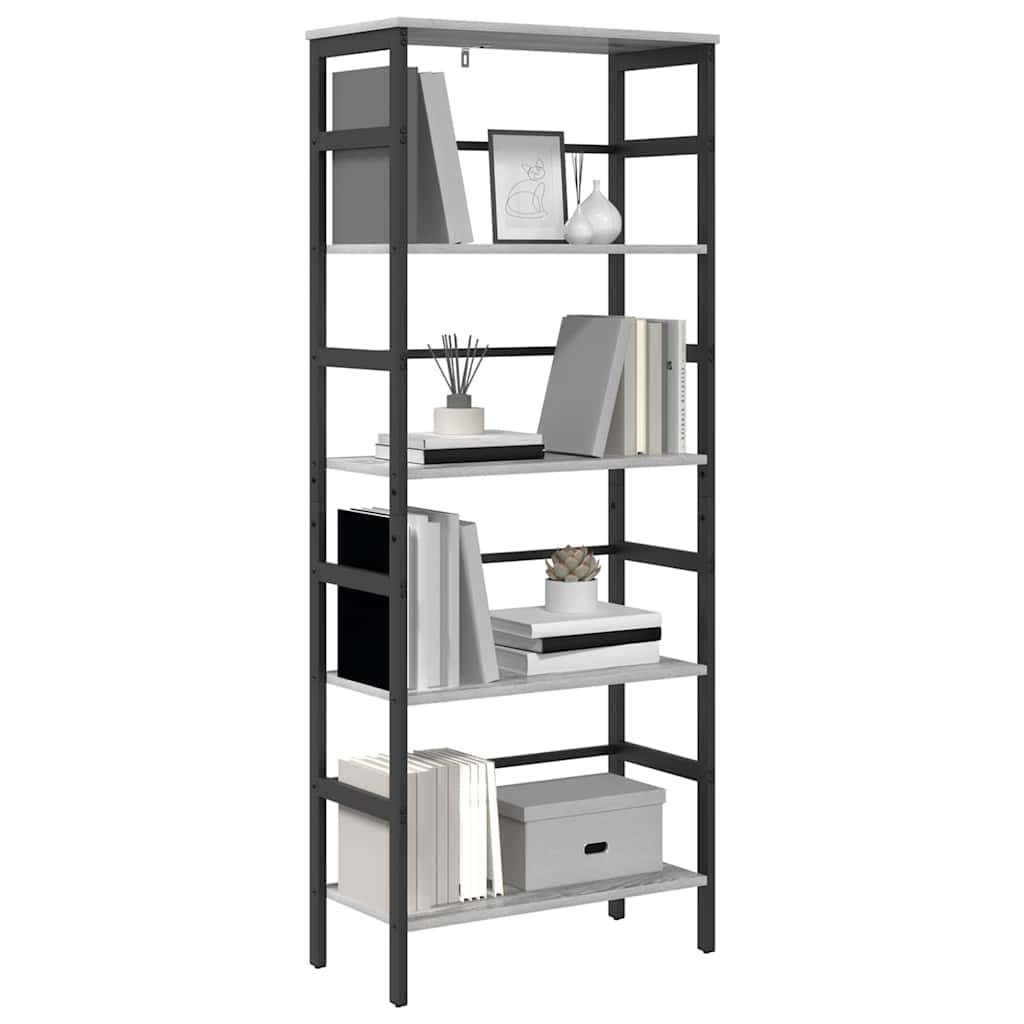 Libreria Grigio Sonoma 60 x 29,5 x 149 cm Legno multistrato