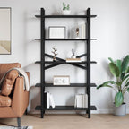 Libreria Rovere Nero 100 x 33,5 x 178 cm Legno multistrato
