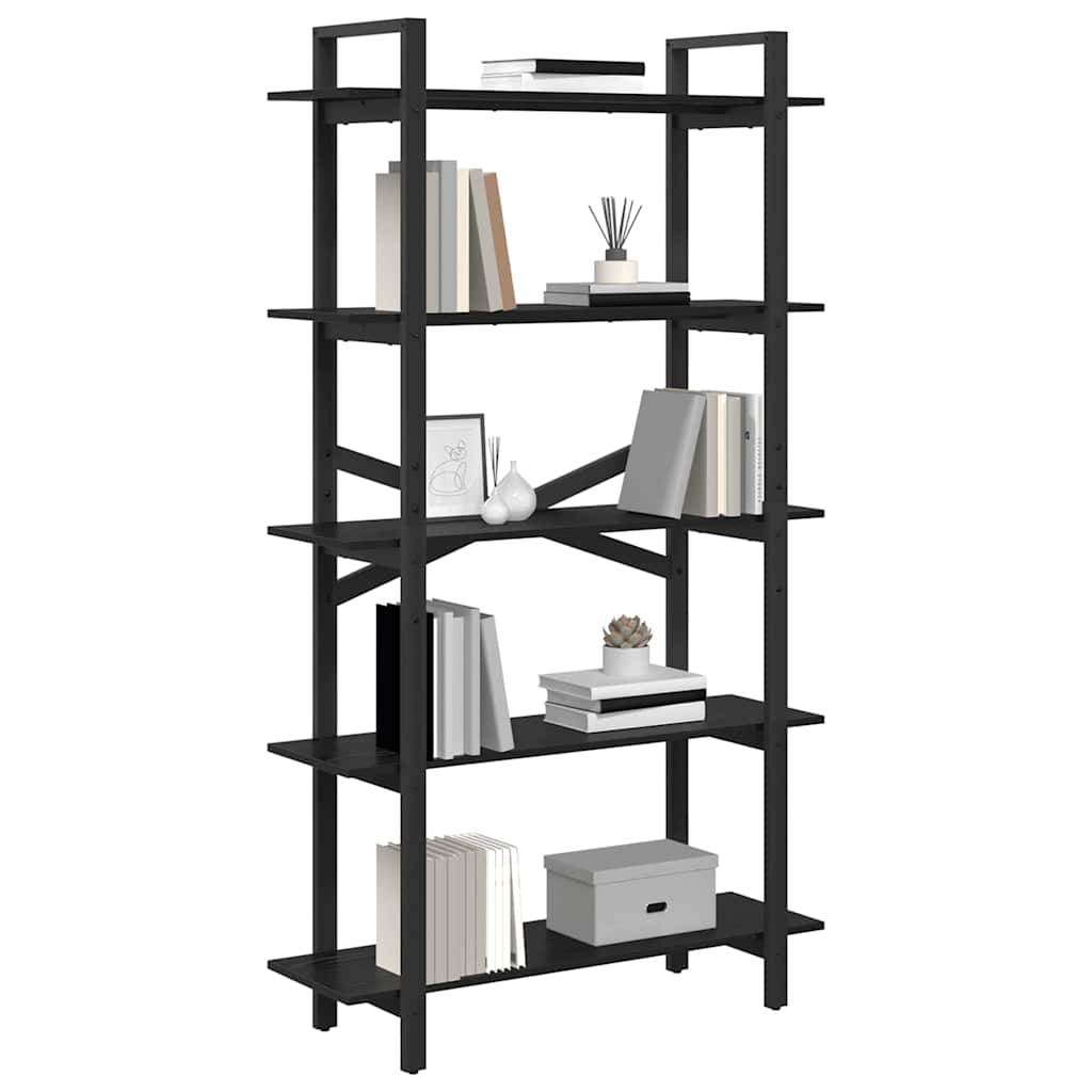 Libreria Rovere Nero 100 x 33,5 x 178 cm Legno multistrato