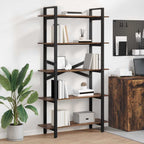 Libreria Rovere fumé 100 x 33,5 x 178 cm Legno multistrato