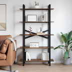 Libreria Rovere fumé 100 x 33,5 x 178 cm Legno multistrato