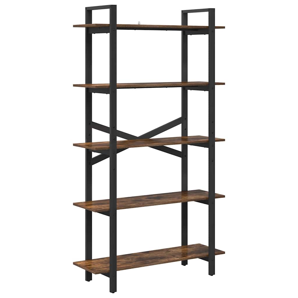 Libreria Rovere fumé 100 x 33,5 x 178 cm Legno multistrato
