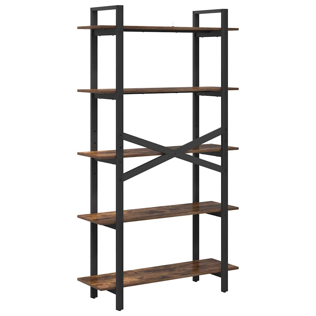 Libreria Rovere fumé 100 x 33,5 x 178 cm Legno multistrato