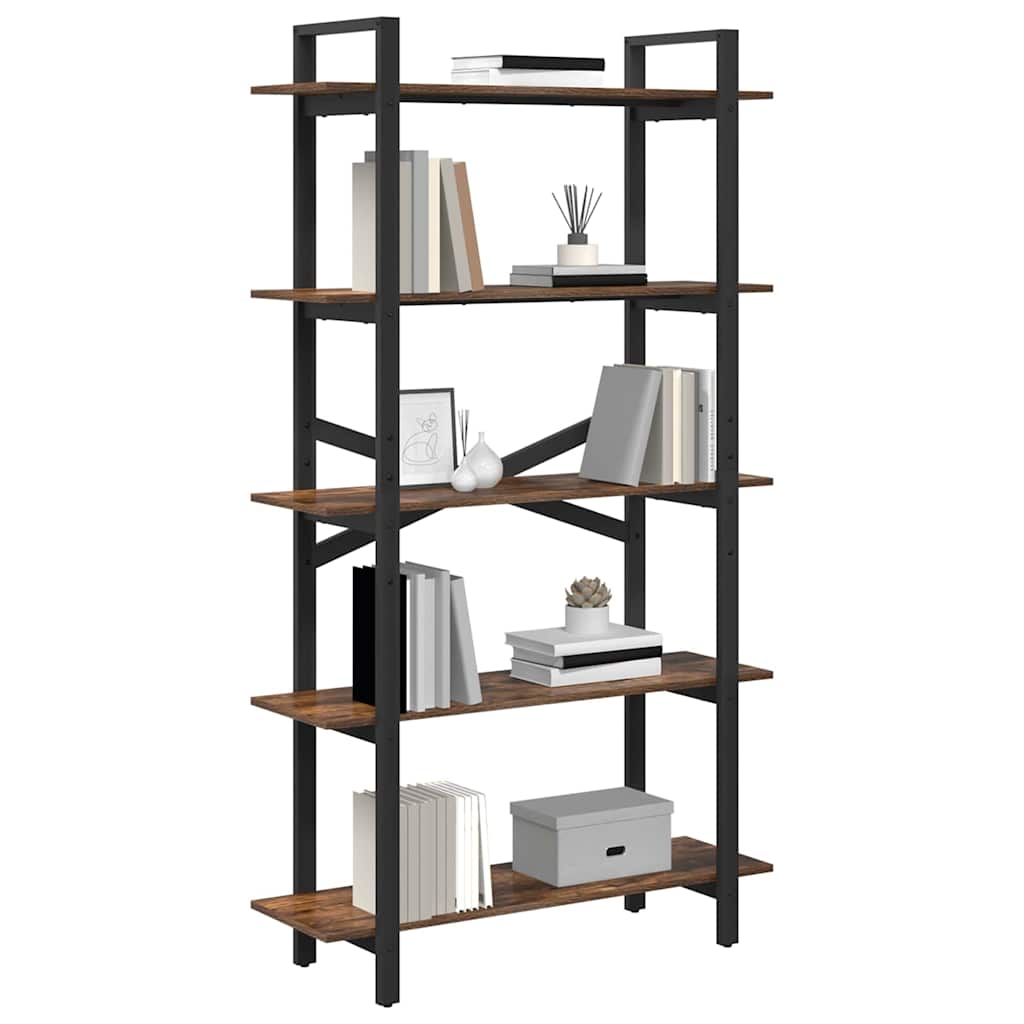 Libreria Rovere fumé 100 x 33,5 x 178 cm Legno multistrato