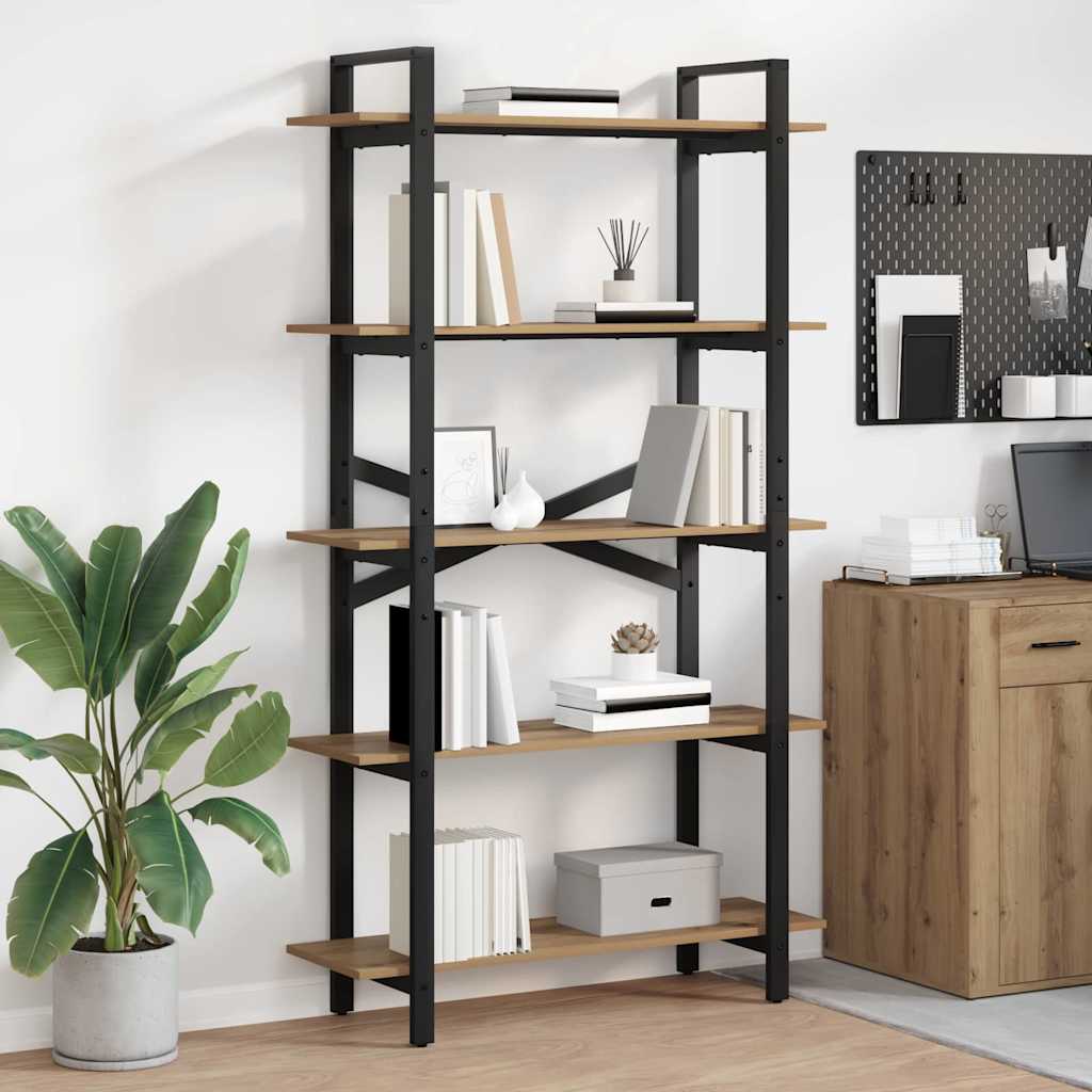 Libreria Rovere artigianale 100 x 33,5 x 178 cm