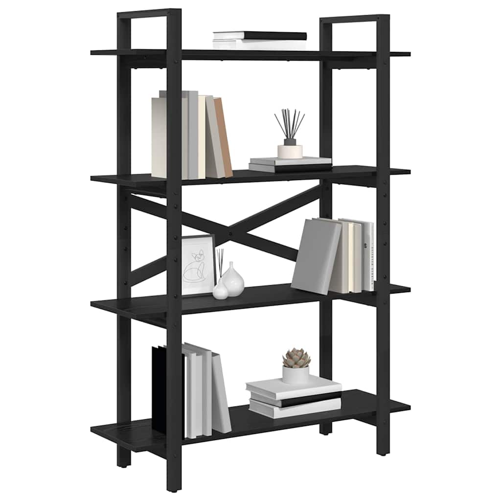 Libreria Rovere Nero 100 x 33,5 x 140 cm Legno multistrato