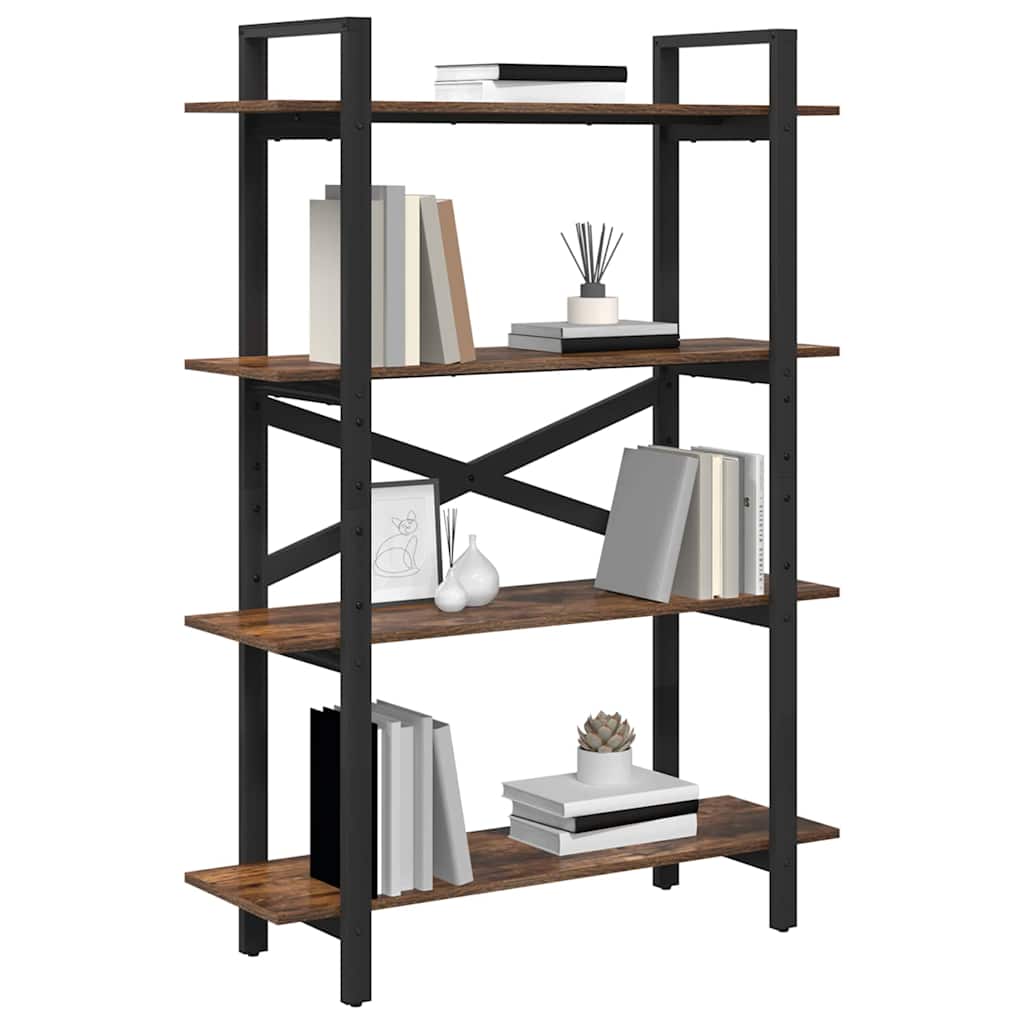 Libreria Rovere fumé 100 x 33,5 x 140 cm Legno multistrato