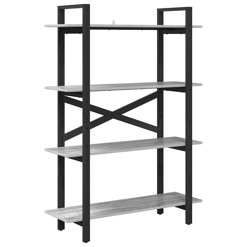 Libreria Grigio Sonoma 100 x 33,5 x 140 cm Legno multistrato