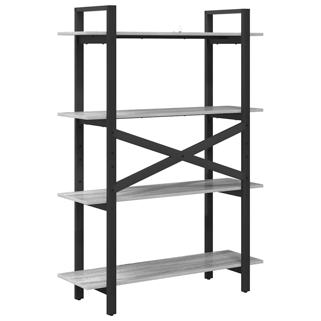 Libreria Grigio Sonoma 100 x 33,5 x 140 cm Legno multistrato