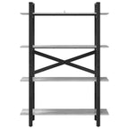 Libreria Grigio Sonoma 100 x 33,5 x 140 cm Legno multistrato